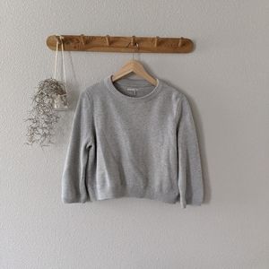 Grey OAK + FORT cropped sweater size Large